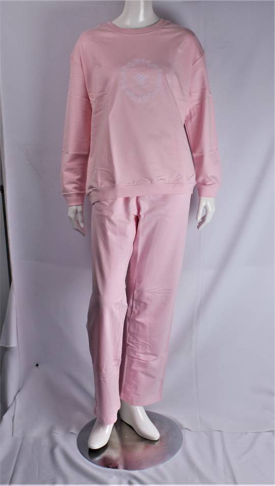 Warm cotton embroidered  winter pyjamas queen bee pink S,M,L Style :AL/QB/PJ/PNK